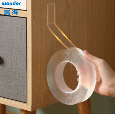 Yapıştırıcı Wonder Nano Tepe Roll 2.5mm Kalınlığı Açık Çift Yanlı Gel Geri Dönüştürülebilir
