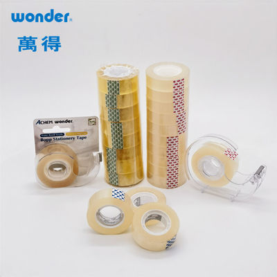 DIY Açık BOPP Yazıcılık Teyp 18mm Genişlik Projeler İçin Sarımsı Bireysel