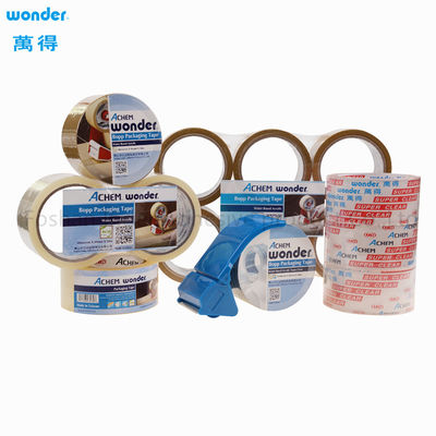 Yarım Şeffaf BOPP Paketleme Teypleri Pazarlama 0.038mm Su Üssü