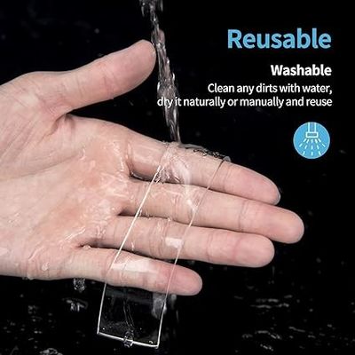 Nano Çift Yüzlü Yapışkan Teyp Yıkanabilir Güçlü Yapışkan Tekrar Kullanılabilir Şeffaf Teyp Blister Paketli Ev Endüstriyel Montaj Teypleri